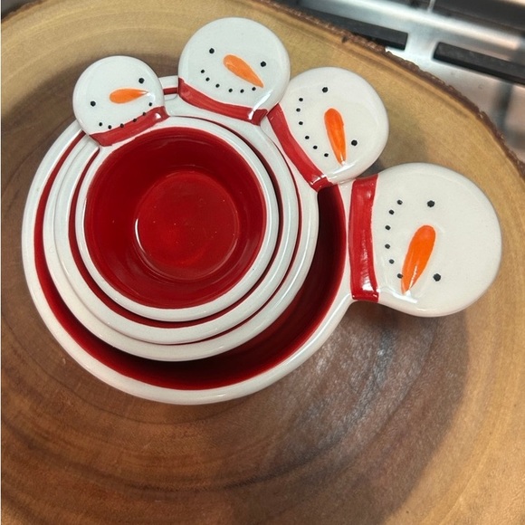 Rae Dunn Snowman Measuring Cups New - Picture 2 of 3